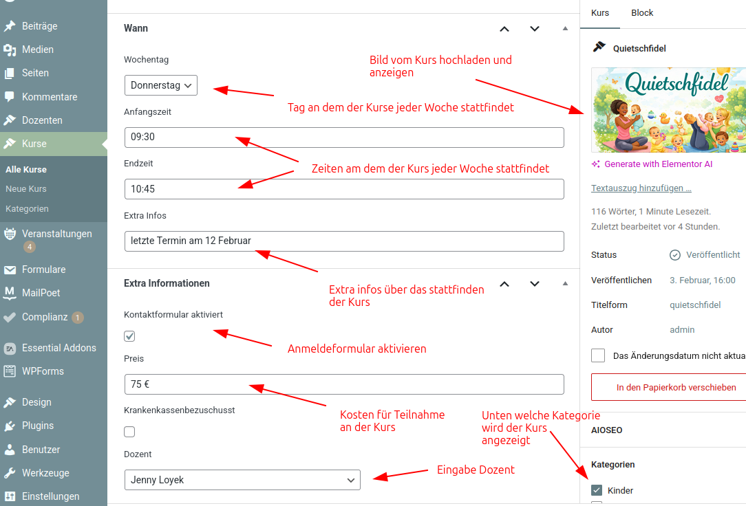 Alte Mühle Kurse Detail